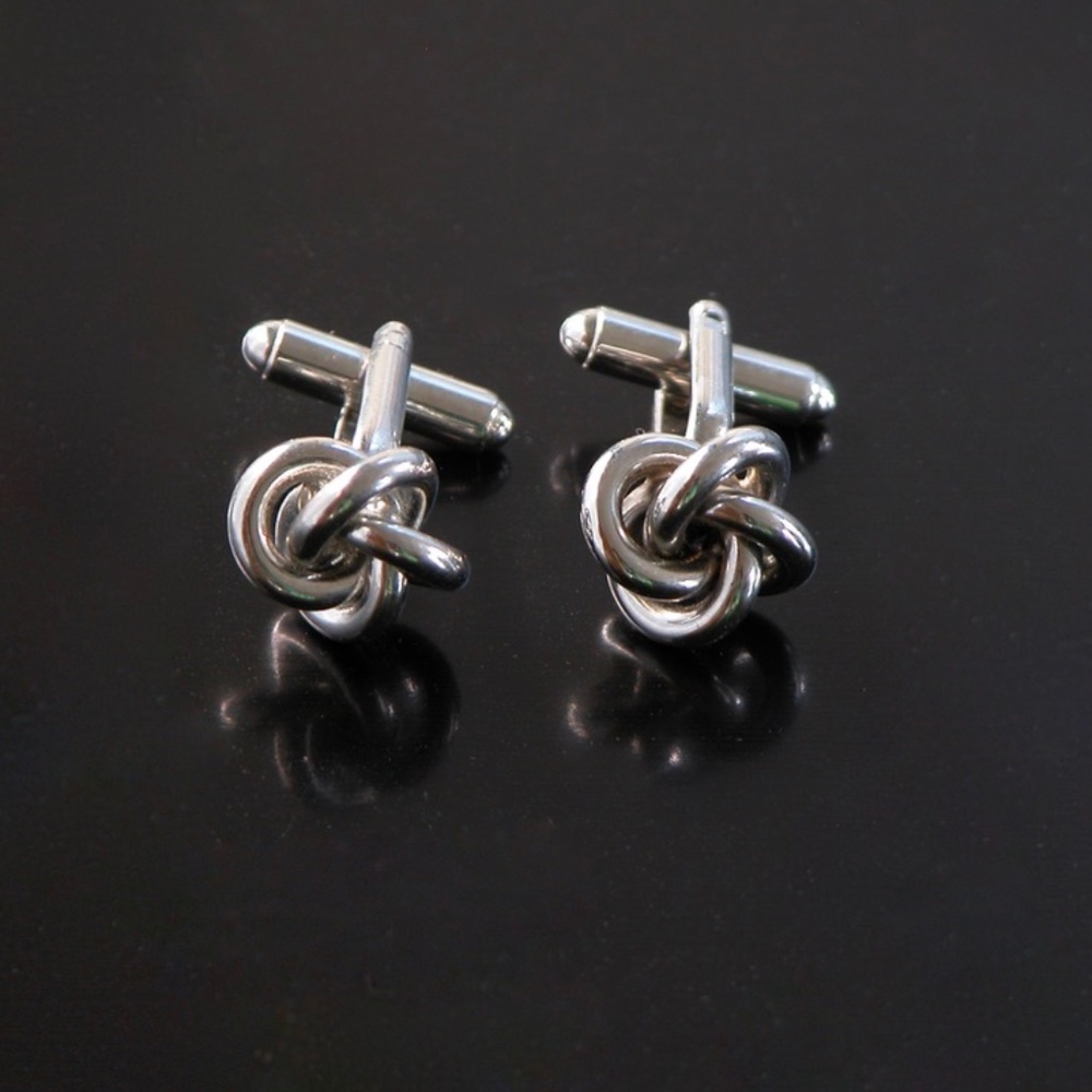 Silver Love Knot Cufflinks LOVE